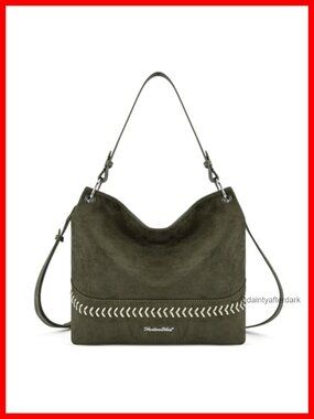 Faux Suede PU Leather Hobo Bag Slouchy Shoulder Tote Crossbody Purse